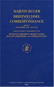 Cover of: Martin Bucer Briefwechsel Correspondance Band V: September 1530-Mai 1531 (Studies in Medieval and Reformation Traditions)