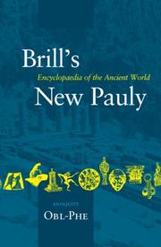 Cover of: Brill's New Pauly: Antiquity: Obl-phe (Brill's New Pauly)