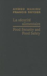 Cover of: La Securite Alimentaire (Recueil des Cours - Colloques) (Recueil Des Cours - Colloques/Workshops/ Law Books of the Academy)