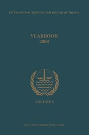 Cover of: Annuaire Tribunal International Du Droit De La Mer, 2004 (Yearbook International Tribunal For The Law Of The Sea (French))