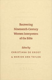 Cover of: Recovering Nineteenth-Century Women Interpreters of the Bible (Society of Biblical Literature - Symposium)