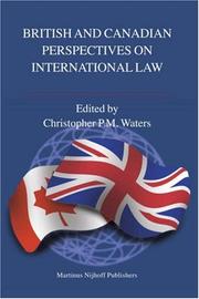 Cover of: British and Canadian Perspectives on International Law