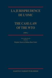 Cover of: La jurisprudence de l'OMC/ The Case-Law of the WTO (La Jurisprudence de L'Omc / The Case-Law of the Wto)