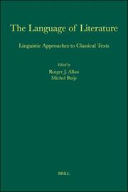Cover of: The Language of Literature: Linguistic Approaches to Classical Texts (Amsterdam Studies in Classical Philology)