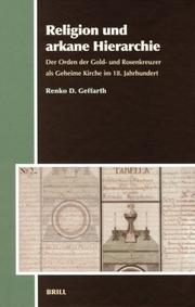 Cover of: Religion Und Arkane Hierarchie by Renko D. Geffarth