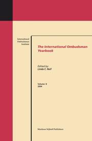 Cover of: The International Ombudsman Yearbook, Volume 8 (2004) (International Ombudsman Yearbook) by 