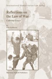 Cover of: Reflections on the Law of War (International Humanitarian Law)