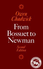 Cover of: From Bossuet to Newman | Owen Chadwick