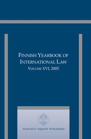 Cover of: Finnish Yearbook of International Law 2005 (Finnish Yearbook of International Law) by 