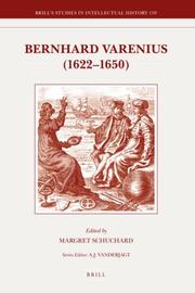 Cover of: Bernhard Varenius (1622-1650) (Brill's Studies in Intellectual History)