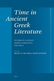 Cover of: Time in Ancient Greek Literature (Mnemosyne, Supplements)