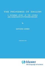 Cover of: Phonemes of English by A. Cohen
