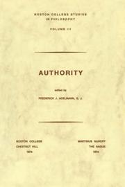 Cover of: Authority (Boston College Studies in Philosophy)