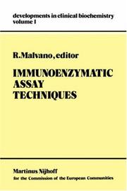 Cover of: Immunoenzymatic Assay Techniques (Developments in Clinical Biochemistry)