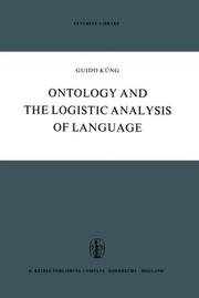 Ontology and the Logistic Analysis of Language by Guido Küng