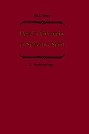 Cover of: Hegel's Philosophy of Subjective Spirit: A German-English parallel text edition Vol.2: Anthropology