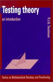 Cover of: Testing Theory: An Introduction