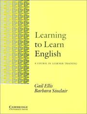Cover of: Learning to Learn English Learner's book by Gail Ellis, Barbara Sinclair