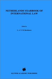 Cover of: Netherlands Yearbook of International Law - Volume XXVIII 1997