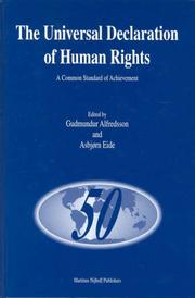 Cover of: The Universal Declaration of Human Rights:A Common Standard of Achievement by Gudmundur Alfredsson