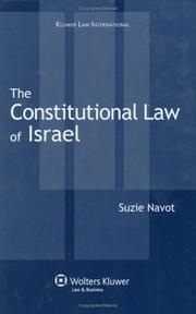 Cover of: Constitutional Law of Israel by Suzie Navot