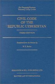 Cover of: Civil Code of the Republic Uzbekistan