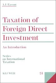 Cover of: Taxation of Foreign Direct Investment - An Introduction