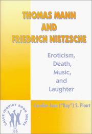 Cover of: Thomas Mann and Friedrich Nietzsche.Eroticism, Death, Music, and Laughter.(Value Inquiry Book Series 85) (Value Inquiry Book)