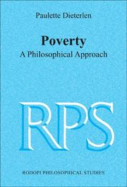 Cover of: Poverty: A Philosophical Approach (Rodopi Philosophical Studies 6) (Rodopi Philosophical Studies)