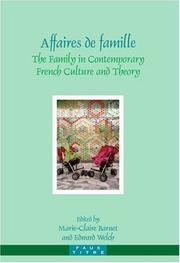 Cover of: Affaires de Famille: The Family in Contemporary French Culture and Theory (Faux Titre)