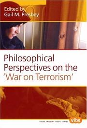 Cover of: Philosophical Perspectives on the "War on Terrorism". (Value Inquiry Books Series 188) (Value Inquiry Book) by Gail M. Presbey