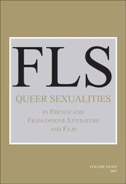 Cover of: Queer sexualities in French and Francophone literature and film by James Day (undifferentiated)