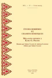Cover of: Etudes berbères et chamito-sémitiques.  Mélanges offerts à Karl-G. Prasse
