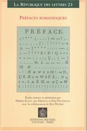 Cover of: Prefaces Romanesques: Actes Du XVIIe Colloque International De La Sator, Leuven- Anvers, 22-24 Mai 2003 (Republique Des Lettres)