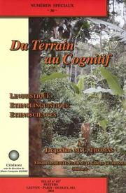 Cover of: Du Terrian Au Cognitif: Linguistique, Ethnolinguistique, Ethnosciences. À Jacqueline M.c. Thomas Nsp30 (Societe D'etudes Linguistiques Et Anthropologiques De France)