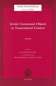 Cover of: Jewish Ceremonial Objects in Transcultural Context: J. M. Cohen (Studia Rosenthaliana) (Studia Rosenthaliana)