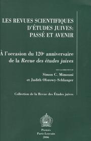 Cover of: Les Revues Scientifiques D'etudes Juives. Passe Et Avenir by 