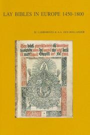 Lay Bibles in Europe 1450-1800 by M. Lamberigts, A. A. den Hollander