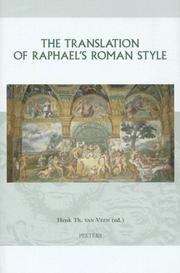 Cover of: The Translation of Raphael's Roman Style (Groningen Studies in Cultural Change) (Groningen Studies in Cultural Change)