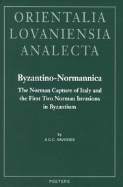 Cover of: Byzantino-normannica by Alexios G. C. Savvides, Alexios G. C. Savvides