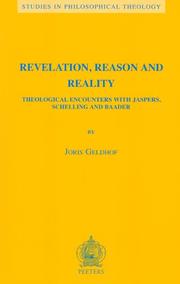 Cover of: Revelation, Reason and Reality | Joris Geldhof