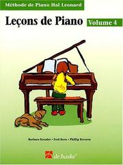 Cover of: Piano Lessons Book 4 - French Edition: Hal Leonard Student Piano Library