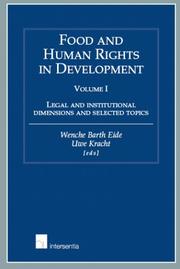 Food and Human Rights Development Vol. I