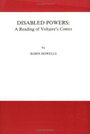 Cover of: Disabled Powers: A Reading of Voltaire's Contes (Faux Titre 77)