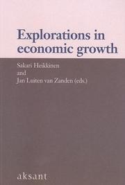 Cover of: Explorations in Economic Growth: Essays In Measurement And Analysis