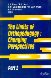Cover of: The Limits of Orthopedagogy: Changing Perspectives