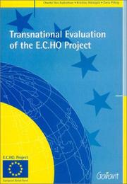 Cover of: Transnational evaluation of the E.C.HO Project