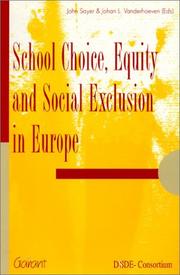 Cover of: School Choice, Equity & Social Exclusion in Europe (Issues in European Education, 2) (Issues in European Education, 2)