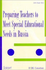 Cover of: Preparing teachers to meet special educational needs in Russia