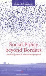 Cover of: Social Policy beyond Borders: The social question in transnational perspective